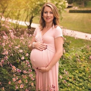 Pink Blush Maternity Maxi Dress
